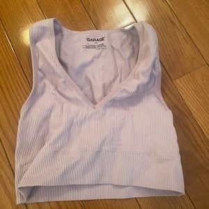 Cropped Garage ribbed tank